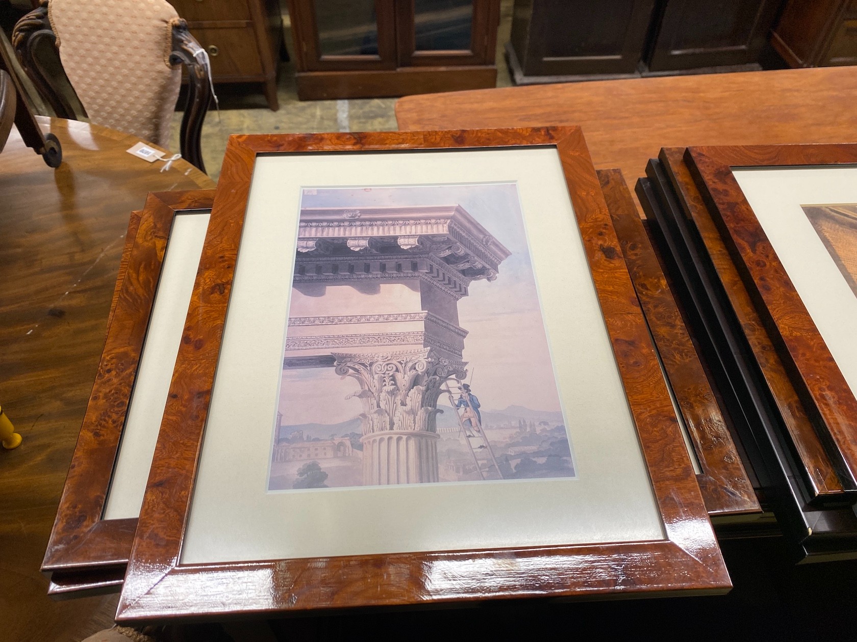 Ten assorted prints, largest 35 x 45cm